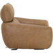 Paget Camel Leather Glider Lounge Chair